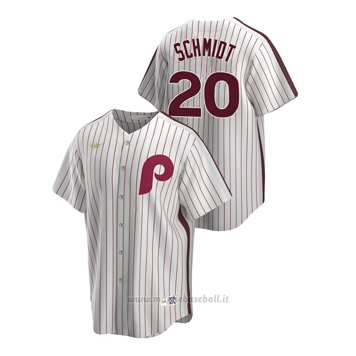 Maglia Baseball Uomo Philadelphia Phillies Mike Schmidt Cooperstown Collection Primera Bianco